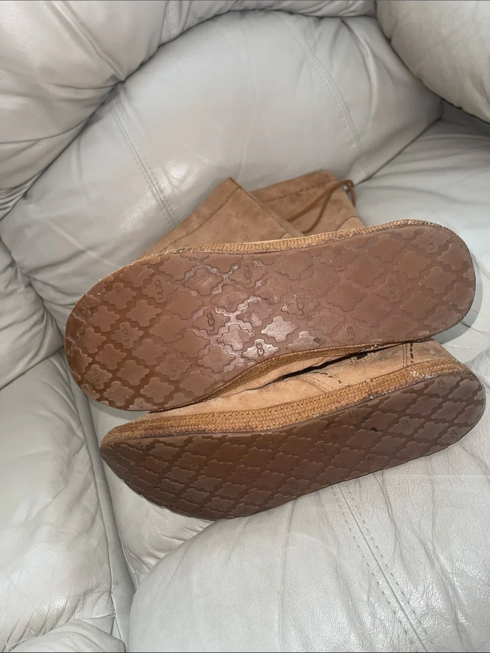 UGG Somaya Chestnut Suede Tall Moccasin Fringe Boots Size 10